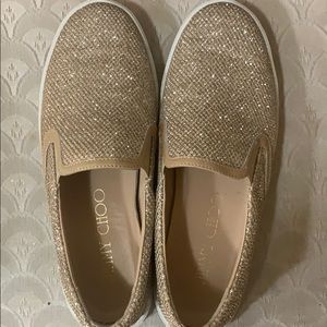 Authentic woman’s jimmy choo loafers gold